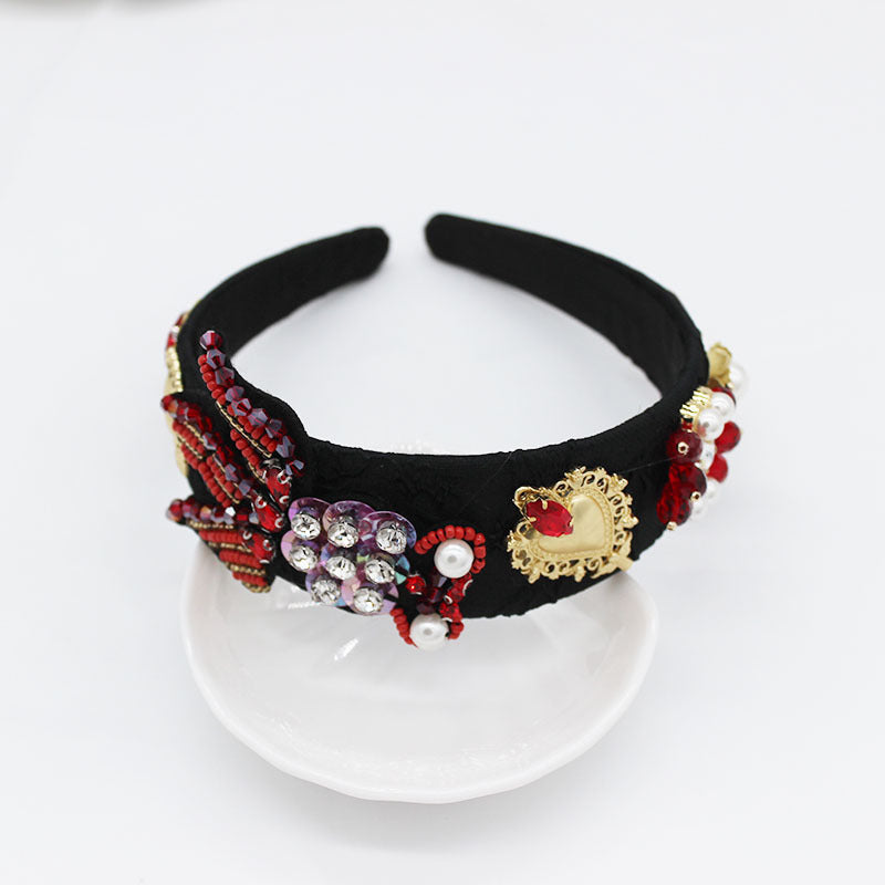 Baroque headband with stars and diamonds