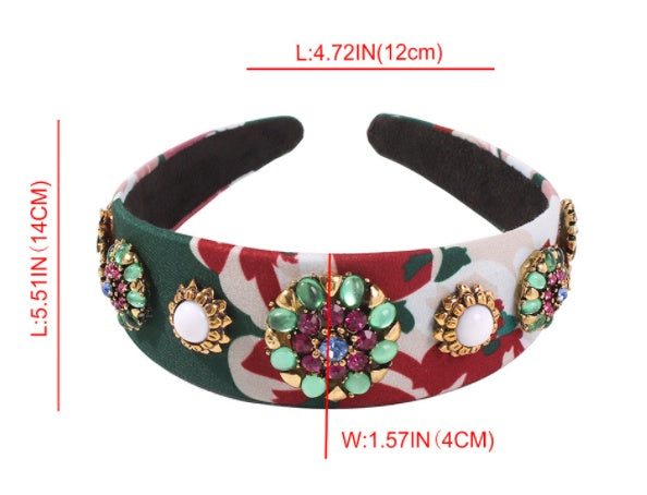 Baroque Luxury Diamond And Gemstone Headband