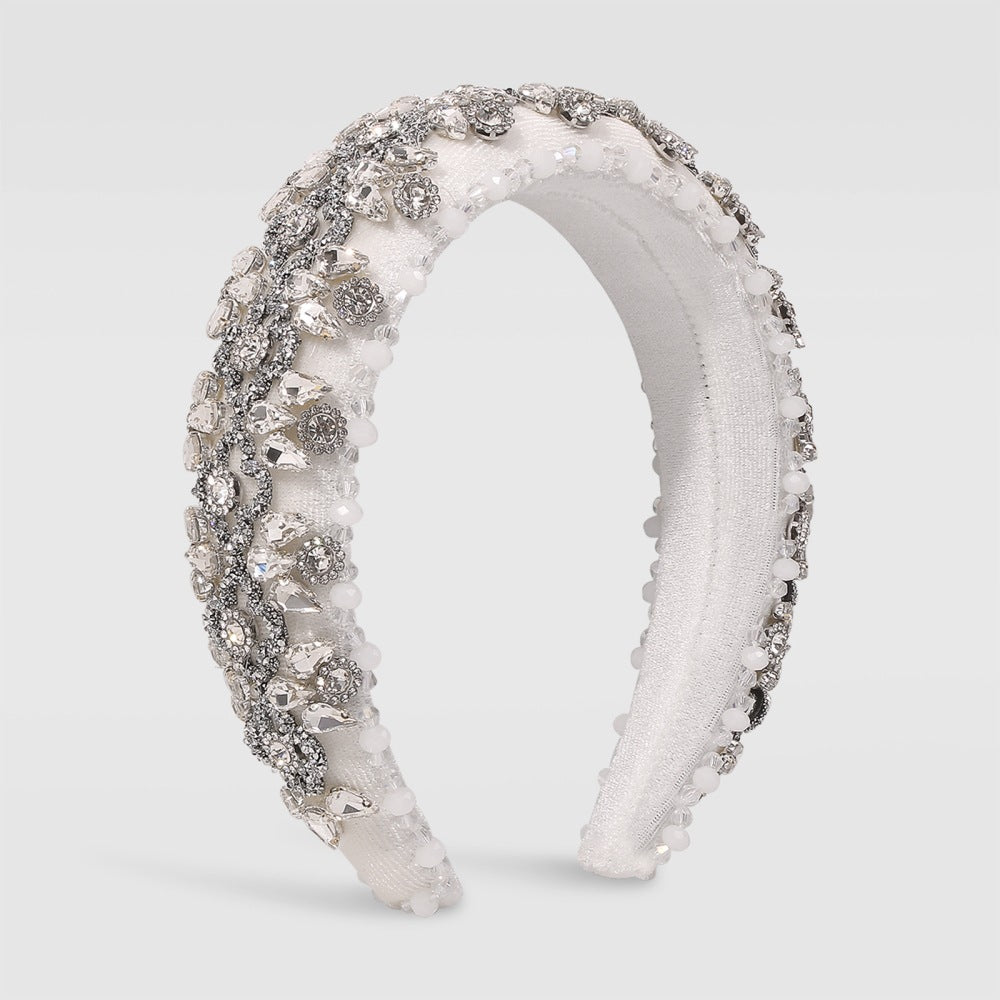 Baroque Style Diamond-studded Sponge Headband